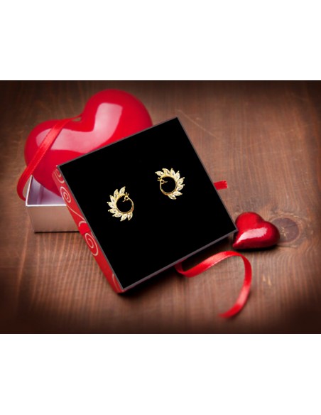 PENDIENTES SSK STYLE DORADOS PAVO REAL