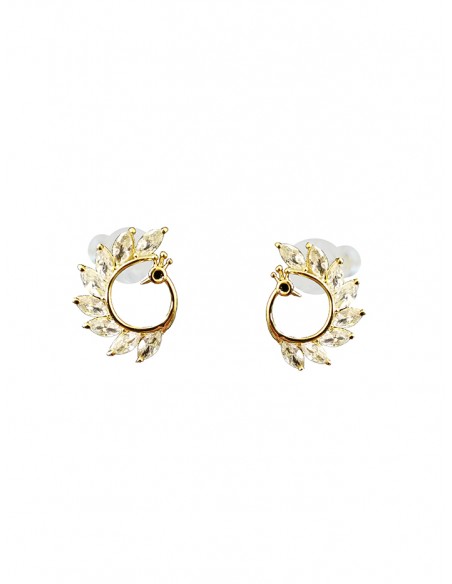PENDIENTES SSK STYLE DORADOS PAVO REAL