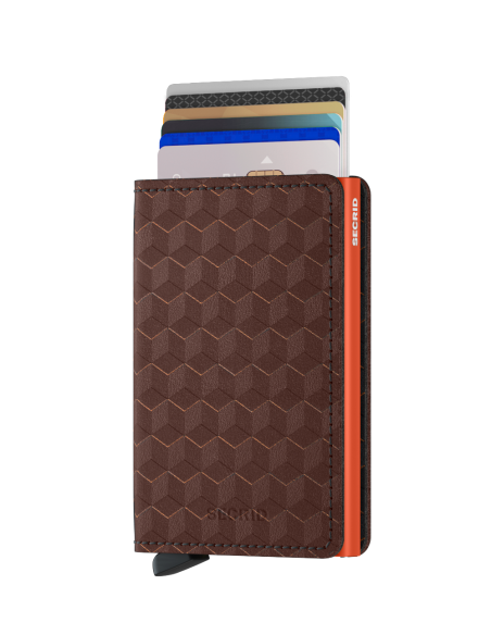 SECRID Cartera Slimwallet Optical Brown-Orange