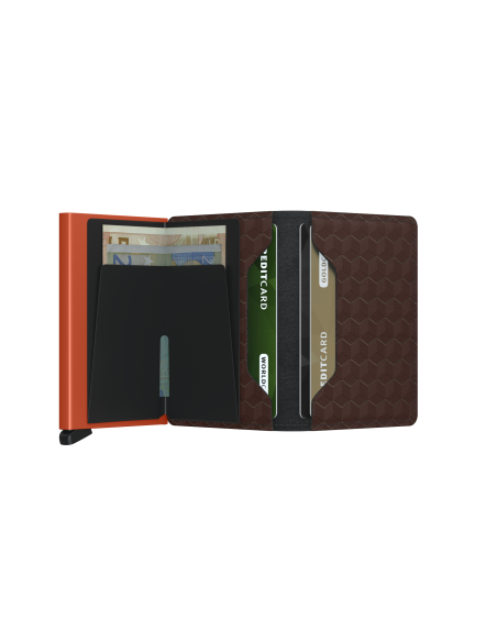 SECRID Cartera Slimwallet Optical Brown-Orange
