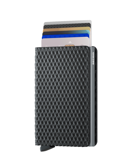 SECRID Cartera Slimwallet Cubic Black-Titanium