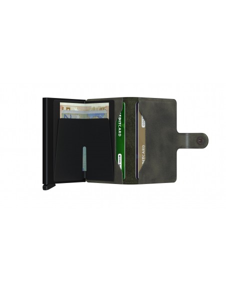 SECRID Cartera Miniwallet Vintage Olive-Black