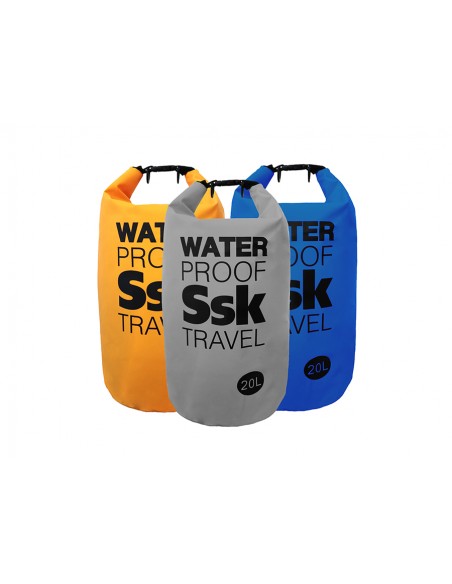 Bolsa/Mochila agua estanca Waterproof  | Ideal para Trekking, Pesca, Navegación, Escalada, Surf, Pádel Surf... (Gris 20 L)