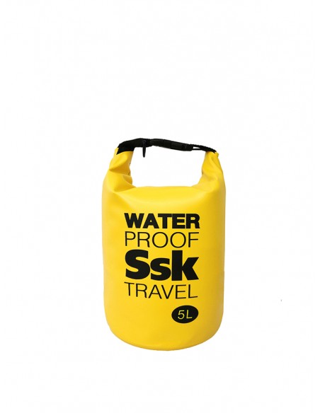 Bolsa/Mochila agua estanca Waterproof  | Ideal para Trekking, Pesca, Navegación, Escalada, Surf, Pádel Surf... (Negra 5 L)