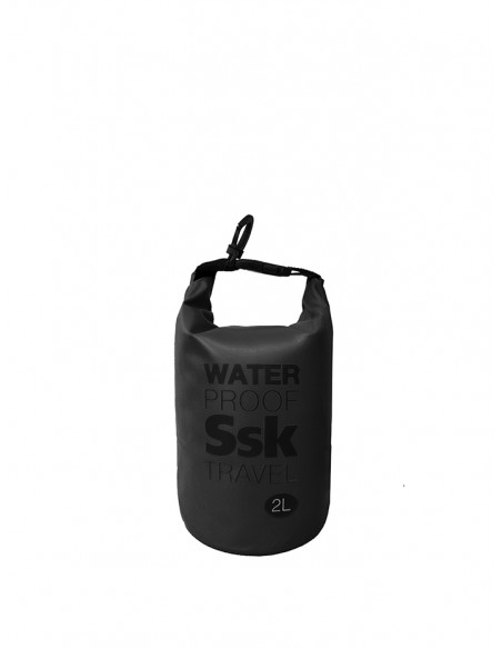 Waterproof bag/backpack waterproof | Ideal for Trekking, Fishing, Navigation, Climbing, Surfing, Paddle Surfing... (Black 2 L)