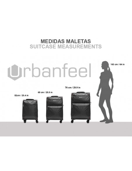 MALA ULTRALEVE URBANFEEL MÉDIO 65CM PRETO