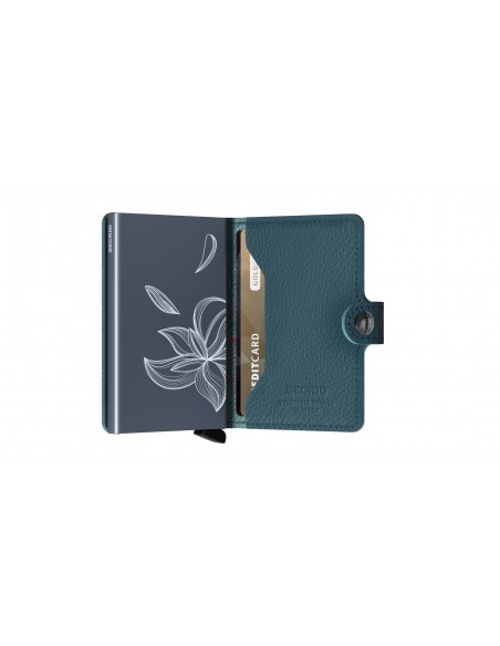 SECRID Cartera Miniwallet Stitch Magnolia Petrolio