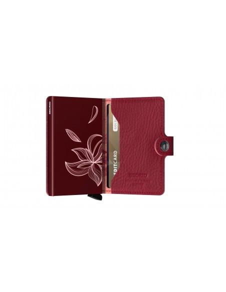 SECRID Cartera Miniwallet Stitch Magnolia Rosso