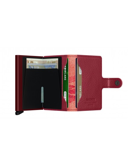 SECRID Cartera Miniwallet Stitch Magnolia Rosso