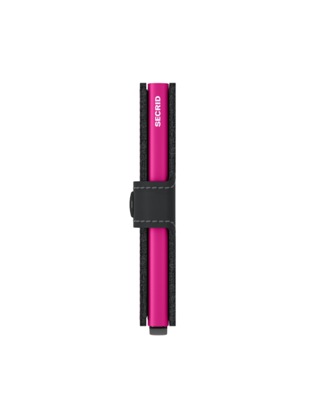 SECRID Cartera Miniwallet Matte Black & Fuchsia