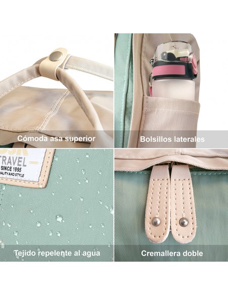 copy of MOCHILA GIRL MEDIANA SSK TRAVEL VERDE/BERENJENA