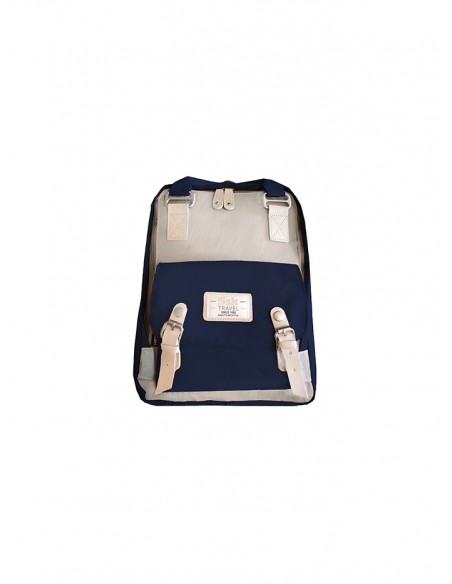 MOCHILA GIRL SSK TRAVEL AZUL/BEIGE 40x25x12