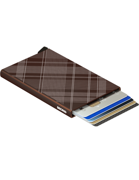 SECRID Cartera Cardprotector Laser Tartan Brown