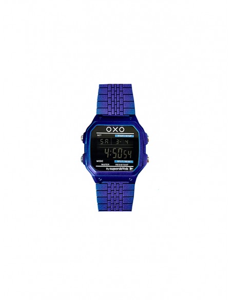 SSK TIME RELOJ TIRE METALLIC AZUL ( OXO - MUSEO DEL VIDEOJUEGO)