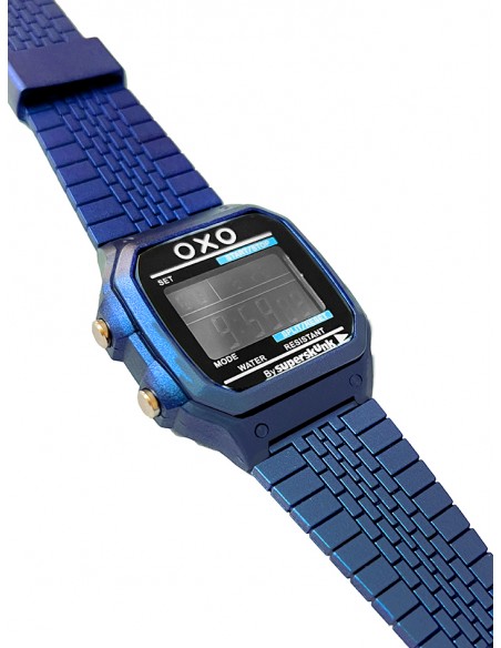 SSK TIME RELOJ TIRE METALLIC AZUL ( OXO - MUSEO DEL VIDEOJUEGO)