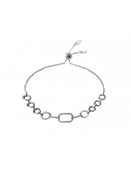 SSK STYLE SILVER HOOPS BRACELET