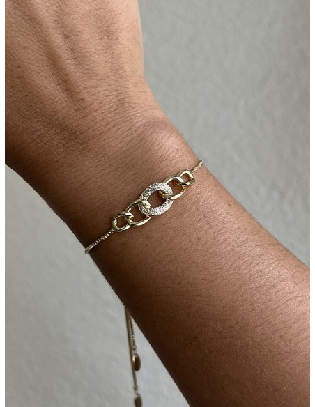 SSK STYLE BRACELET WITH GOLDEN LINKS
