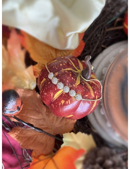 PULSEIRA DE CÍRCULOS DE PRATA ESTILO SSK