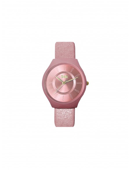Reloj SSK TIME Essential Rosa Correa rojo esfera rosa oro Colección Corinto