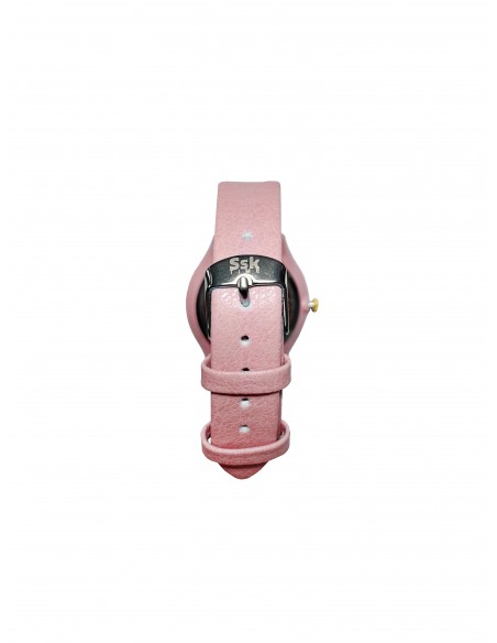 Reloj SSK TIME Essential Rosa Correa rojo esfera rosa oro Colección Corinto