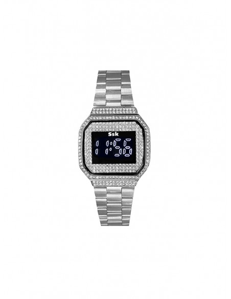 Reloj SSK TIME Colección Diamond plateado (pantalla táctil)