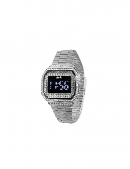 Reloj SSK TIME Colección Diamond plateado (pantalla táctil)
