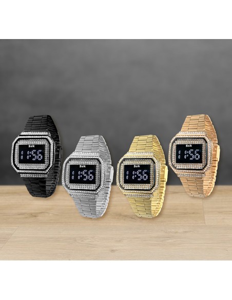 Reloj SSK TIME Colección Diamond negro (pantalla táctil)