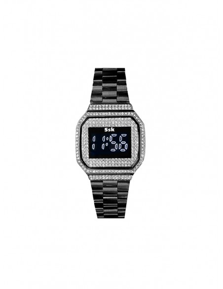 Reloj SSK TIME Colección Diamond negro (pantalla táctil)