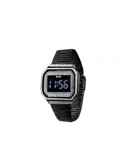 Reloj SSK TIME Colección Diamond negro (pantalla táctil)