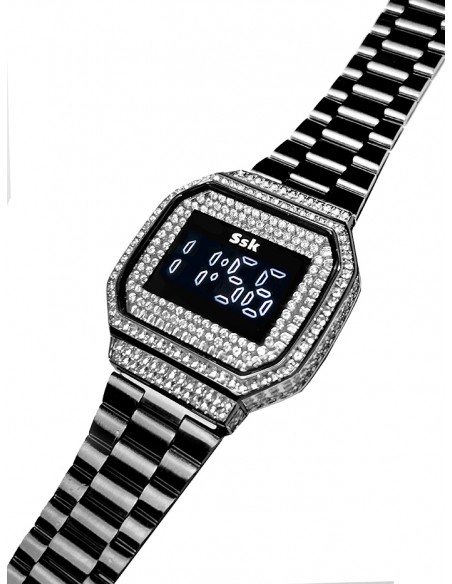Reloj SSK TIME Colección Diamond negro (pantalla táctil)