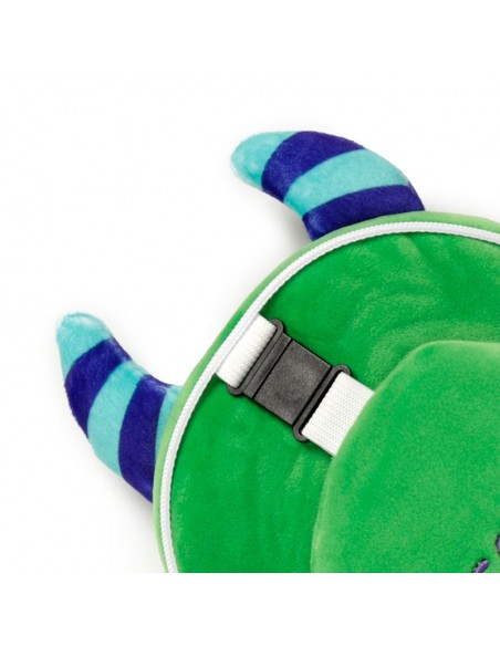 Almohada Viaje Y Antifaz Monster Verde