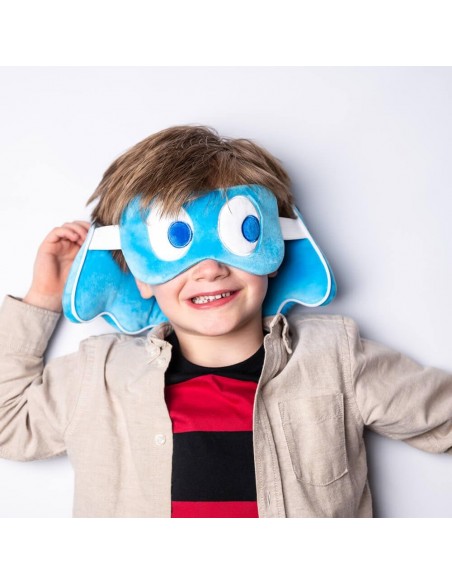 Almohada Viaje Y Antifaz Pacman Azul Puckator