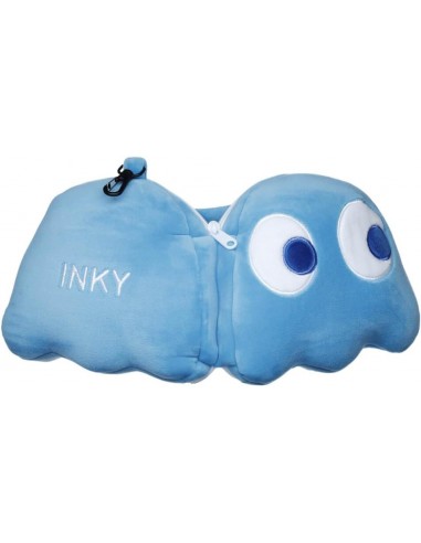 Almohada Viaje Y Antifaz Pacman Azul...