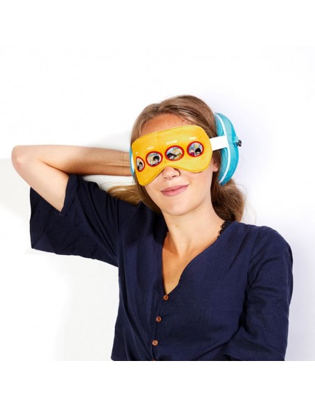 TRAVEL PILLOW AND YELLOW SUBMARINE MASK