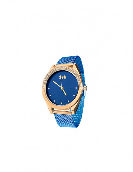 SSK TIME Blue / Rose Gold Love Collection Watch