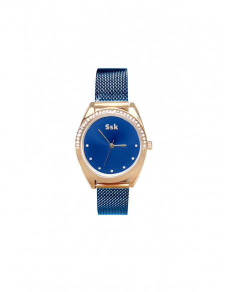 SSK TIME Blue / Rose Gold Love Collection Watch