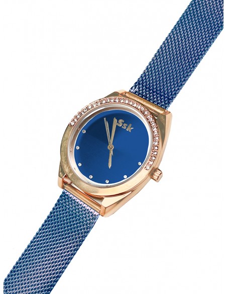 SSK TIME Blue / Rose Gold Love Collection Watch