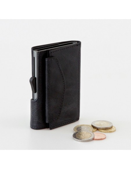 C' SECURE Tarjetero Wallet /Cardholder Coin Blackwood