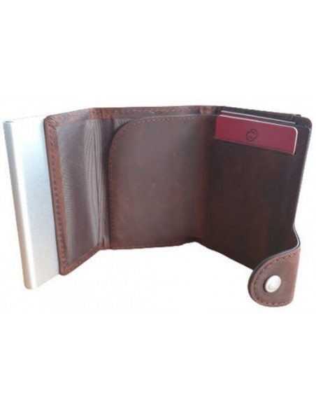 C'SECURE Wallet /Cardholder Coin Buffalo Brown