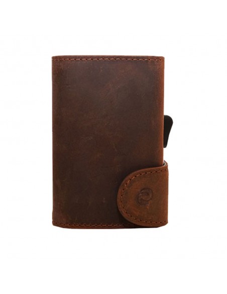 C'SECURE Wallet /Cardholder Coin Buffalo Brown