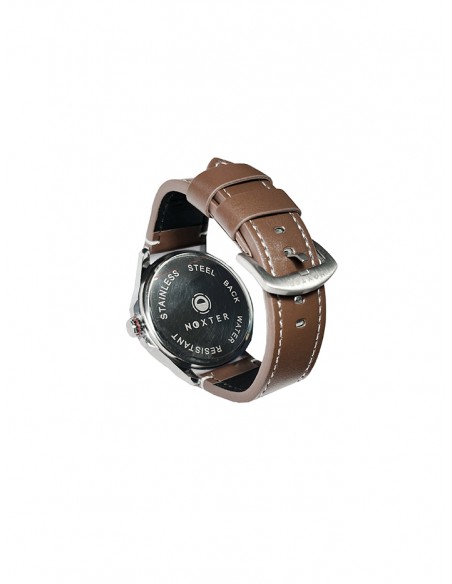 Noxter Watch | Austin Collection | Brown + silver
