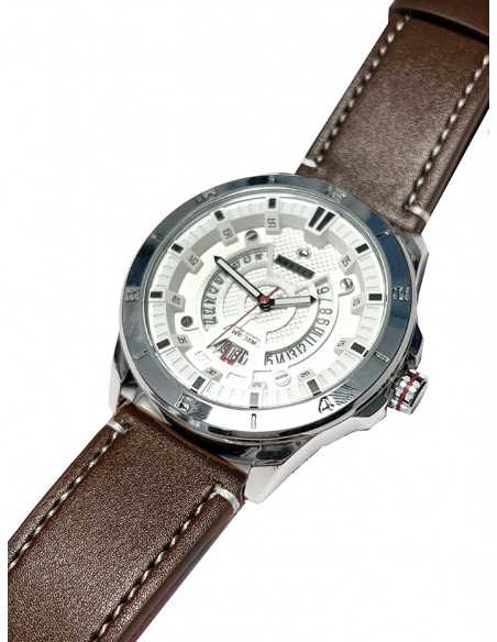 Noxter Watch | Austin Collection | Brown + silver