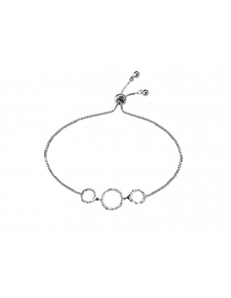 SSK STYLE 3 CIRCLES SILVER BRACELET