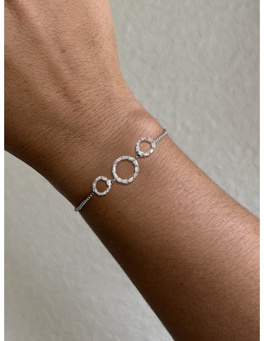 SSK STYLE 3 CIRCLES SILVER BRACELET
