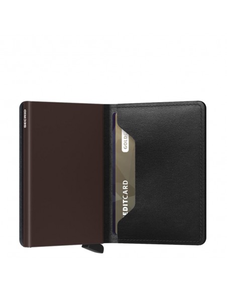 SECRID Cartera Slimwallet Original Black-Brown