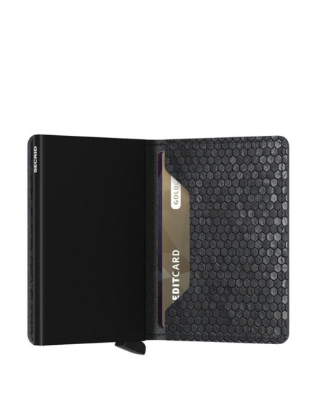 SECRID Cartera Slimwallet Hexagon Black