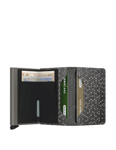 SECRID Cartera Slimwallet Hexagon Grey