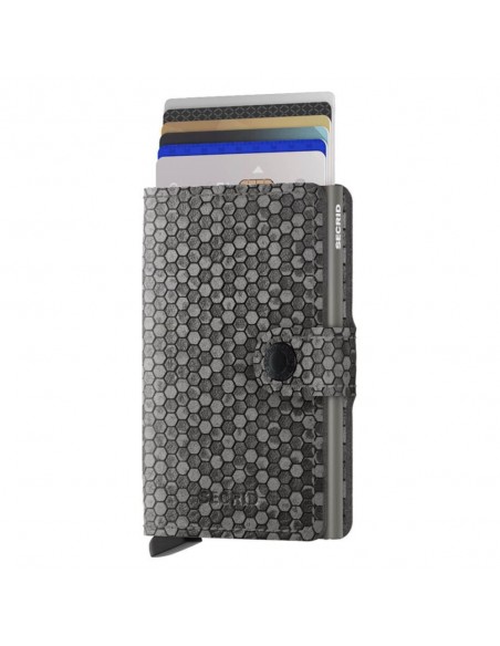 SECRID Cartera Miniwallet Hexagon Grey