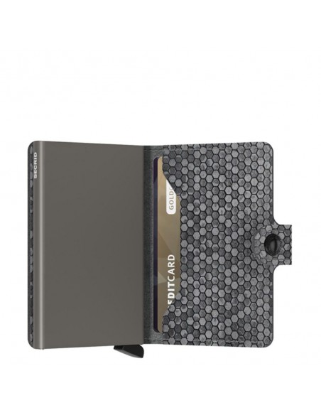 SECRID Cartera Miniwallet Hexagon Grey