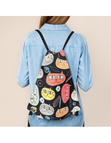 MOCHILA GATO CINCHAS / CUERDAS NEGRA...